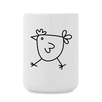 Chicken Hen Gift for Chicken Friends - Large Mug 440 ml - white - Front