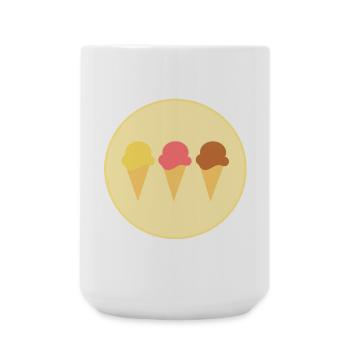 crème glacée crème glacée fraise glace vanille crème glacée chocolat glace - Grande tasse 440 ml - blanc - Devant