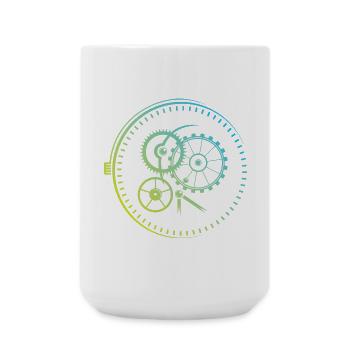 Masterpiece Watches Clock Mechanics Colors icon Logo - Large Mug 440 ml - white - Front