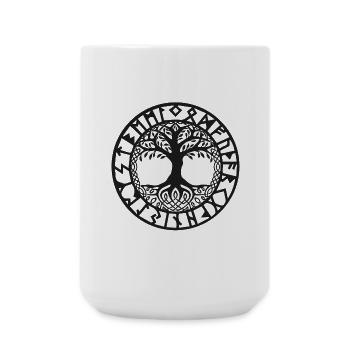 Arbre de Vie Symbole Le Viking - Grande tasse 440 ml - blanc - Devant