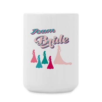 bride team hen night bachelorette party - Large Mug 440 ml - white - Front
