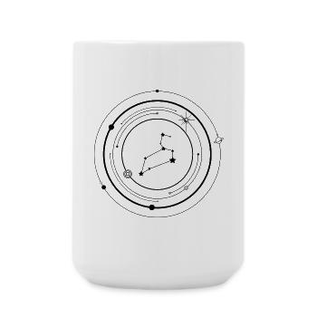 Löwe Tierkreis - Große Tasse 440 ml - Weiß - Vorne