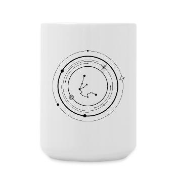 Constellation de points en éclat d’étoile - Grande tasse 440 ml - blanc - Devant