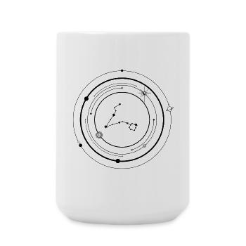 Midnight Starburst Silhouette - Large Mug 440 ml - white - Front