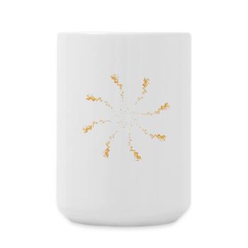 Firework pixel gyroscopic wind turbine - Large Mug 440 ml - white - Front