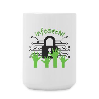InfoSec NI - Large Mug 440 ml - white - Front