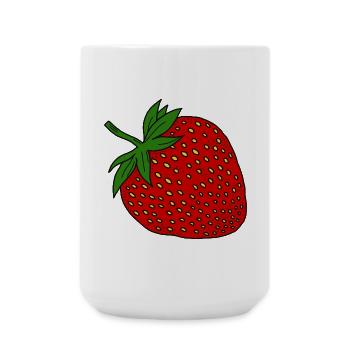 Strawberry - Large Mug 440 ml - white - Front