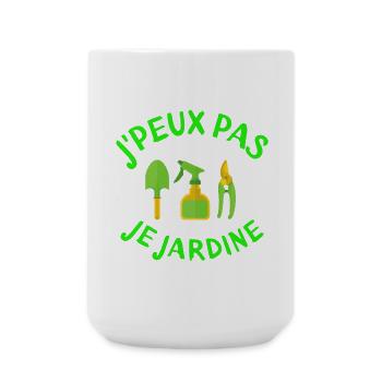 jardinage, jardiner, fan de jardinage - Grande tasse 440 ml - blanc - Devant