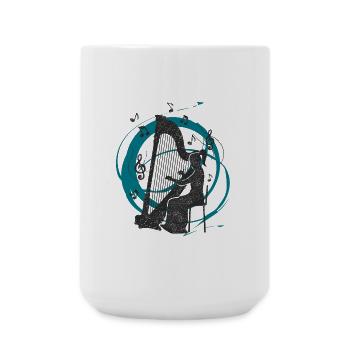 Sons de harpe - Grande tasse 440 ml - blanc - Devant