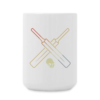 Vintage Cricket Equipment - Large Mug 440 ml - white - Front
