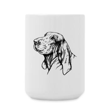 Bracco Italiano Portrait black - Large Mug 440 ml - white - Front
