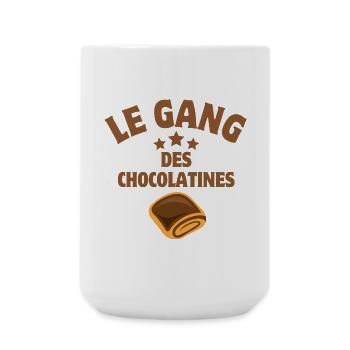 pain au chocolat, chocolatine, boulanger - Grande tasse 440 ml - blanc - Devant