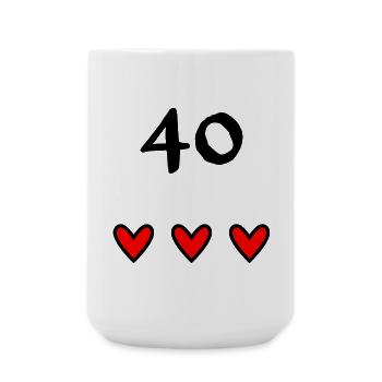 ANNIVERSARY. HAPPY BIRTHDAY. HAPPY BIRTHDAY. - Large Mug 440 ml - white - Front