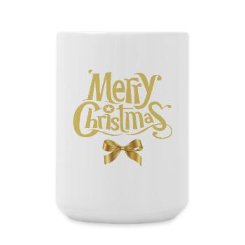 Merry Christmas, joyeux Noël, joyeuses fêtes - Grande tasse 440 ml - blanc - Devant