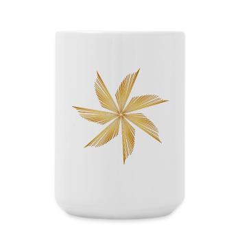 wunderschöner strahlender Stern für Weihnachten - Große Tasse 440 ml - Weiß - Vorne
