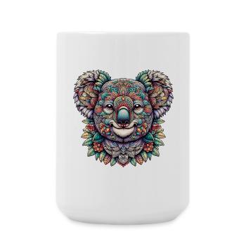 Koala decorated with Mandalas - Large Mug 440 ml - white - Front