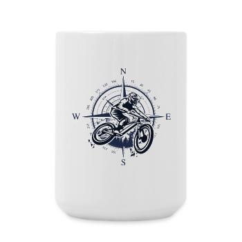 Moto Compass Rider - Large Mug 440 ml - white - Front