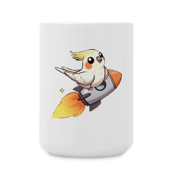 Cockatiel (18) - Large Mug 440 ml - white - Front