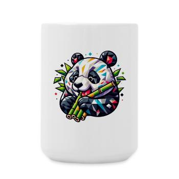 Panda - Große Tasse 440 ml - Weiß - Vorne