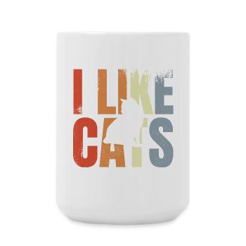 Cat Lovers - Large Mug 440 ml - white - Front