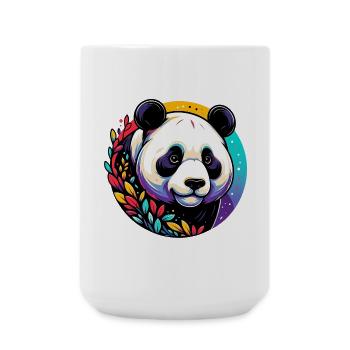 Panda - Große Tasse 440 ml - Weiß - Vorne