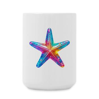 Seestern - Große Tasse 440 ml - Weiß - Vorne
