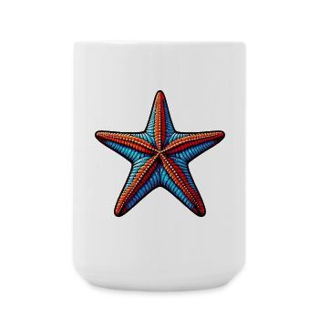 Seestern - Große Tasse 440 ml - Weiß - Vorne