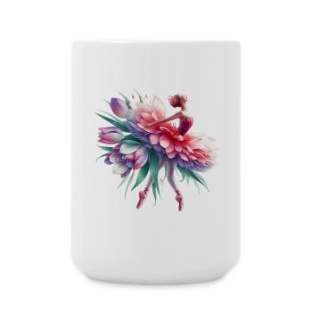 Ballet dancer with tutu - Large Mug 440 ml - white - Front