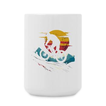 Mountain Biking Portrait - Large Mug 440 ml - white - Front