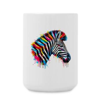 Zebra - Große Tasse 440 ml - Weiß - Vorne