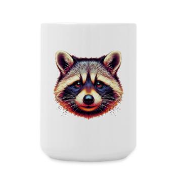Waschbär - Große Tasse 440 ml - Weiß - Vorne