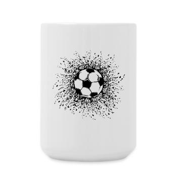 Fußball Sonne Explosion Fußballer Team Symbol icon - Große Tasse 440 ml - Weiß - Vorne