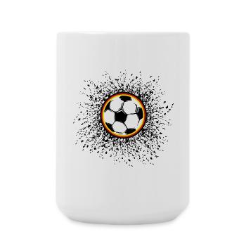 Fußball Sonne Deutschland Team Illustration Fan - Große Tasse 440 ml - Weiß - Vorne