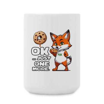 Foxy Cookie Quote - Large Mug 440 ml - white - Front