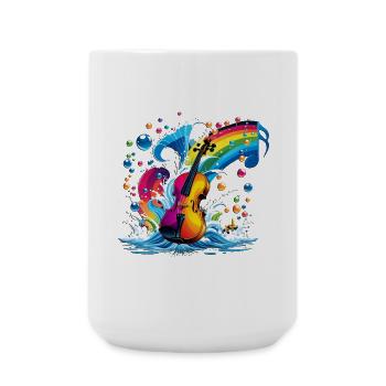Violon fantastique aux couleurs vives - Grande tasse 440 ml - blanc - Devant
