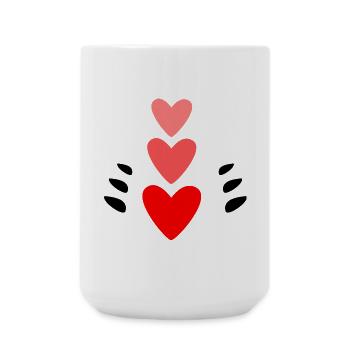 MARIEE. COEUR. COUPLE. JUST MARRIED. EVJF - Grande tasse 440 ml - blanc - Devant