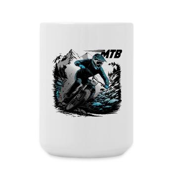 VTT Descente - Grande tasse 440 ml - blanc - Devant