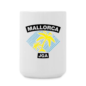 Mallorca – JGA unter Palmen - Große Tasse 440 ml - Weiß - Vorne