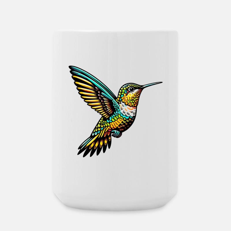 Kolibri - Große Tasse 440 ml - Weiß