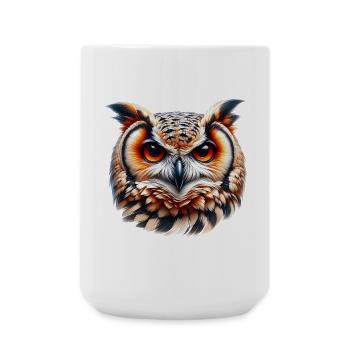 Eule - Große Tasse 440 ml - Weiß - Vorne