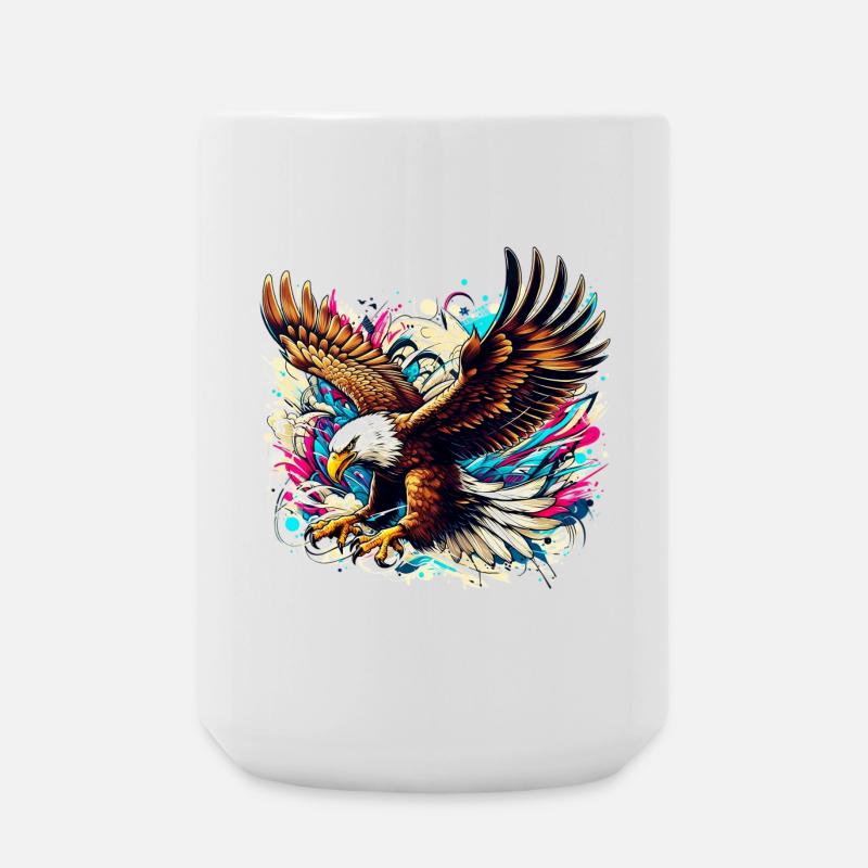 Adler - Große Tasse 440 ml - Weiß