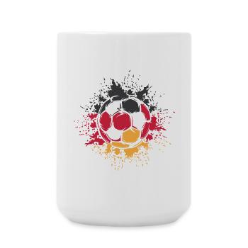 Fußball Farbexplosion Deutschland Fußballspiel - Große Tasse 440 ml - Weiß - Vorne