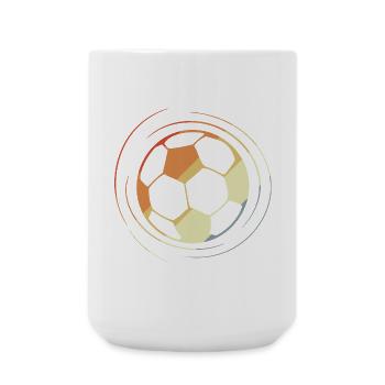Fußball Zeichnung Retro Style - Große Tasse 440 ml - Weiß - Vorne