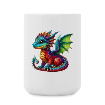 Drache - Große Tasse 440 ml - Weiß - Vorne