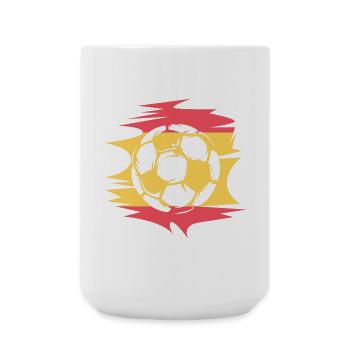 Fußball Spanien Mannschaft Turnier Ball Logo icon - Große Tasse 440 ml - Weiß - Vorne