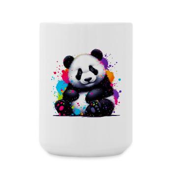 Panda - Große Tasse 440 ml - Weiß - Vorne