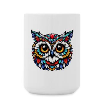 Eule - Große Tasse 440 ml - Weiß - Vorne