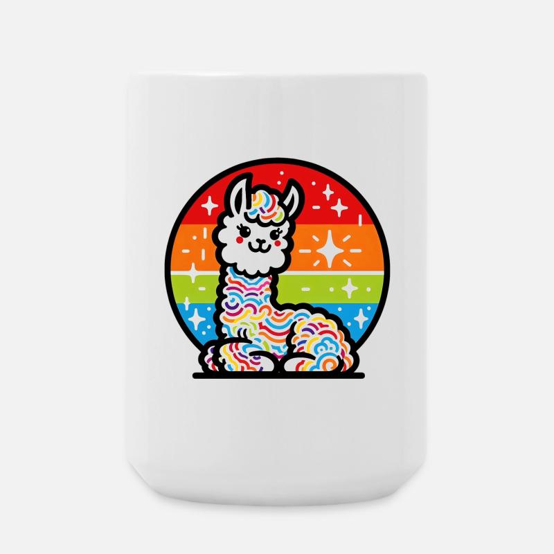 Alpaka - Große Tasse 440 ml - Weiß