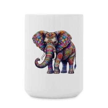 Elefant - Große Tasse 440 ml - Weiß - Vorne