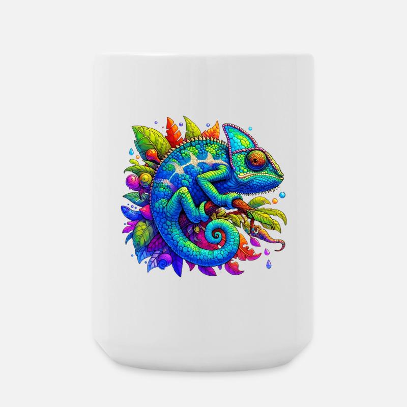 Chamäleon - Große Tasse 440 ml - Weiß